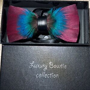 Multicolor Feather Bowtie